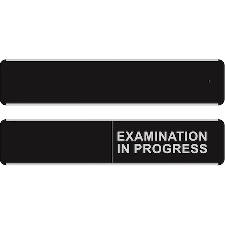 Seco EXAMINATION IN PROGRESS, Aluminum, Plastic, 2" x 2.05 in, Self-adhesive BA111